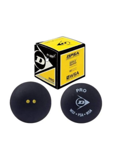 PELOTA SQUASH DUNLOP DOBLE PUNTO AMARILLO