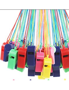 CONJUNTO 5 SILBATOS PLÁSTICO