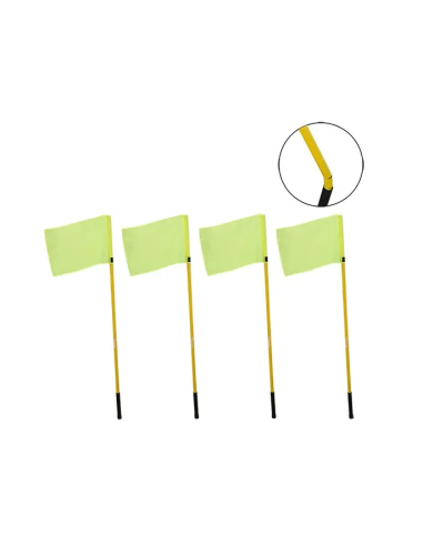 JUEGO 4 BANDERINES DE CORNER FLEXIBLES