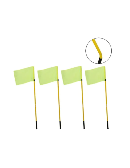 JUEGO 4 BANDERINES DE CORNER FLEXIBLES