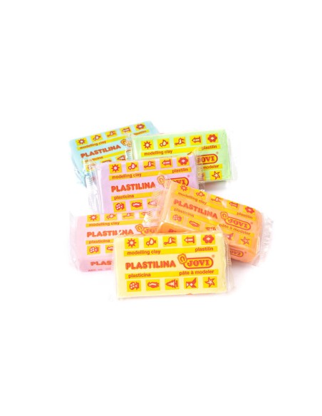 PLASTILINA BANDEJA 6 PASTILLAS 50 GR COLORES PASTEL