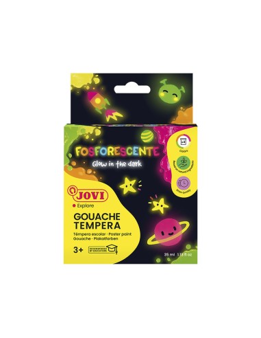 ESTUCHE TEMPERA GOUACHE FOSFORESCENTE