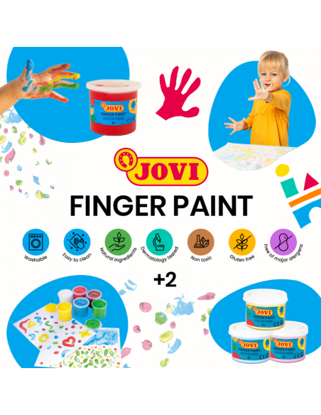 PINTURA DEDOS BOTE 500 ml COLORES SURTIDOS