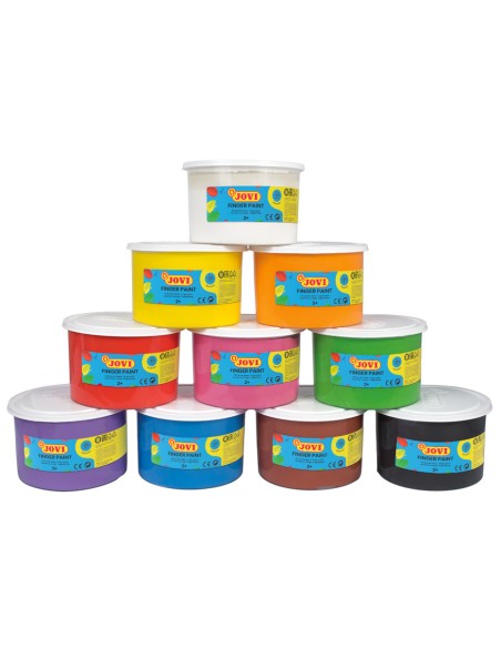 PINTURA DEDOS BOTE 500 ml COLORES SURTIDOS