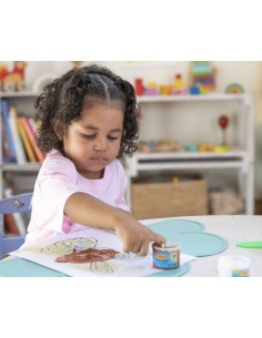 CAJA 5 BOTES PINTURA DEDOS 40ml COLORES SURTIDOS