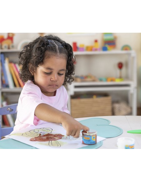 CAJA 5 BOTES PINTURA DEDOS 40ml COLORES SURTIDOS