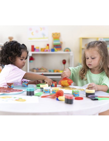 CAJA 5 BOTES PINTURA DEDOS 40ml COLORES SURTIDOS