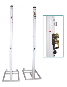 JUEGO POSTES VOLEIBOL METÁLICOS TRASLADABLES CON FORMA DE “L