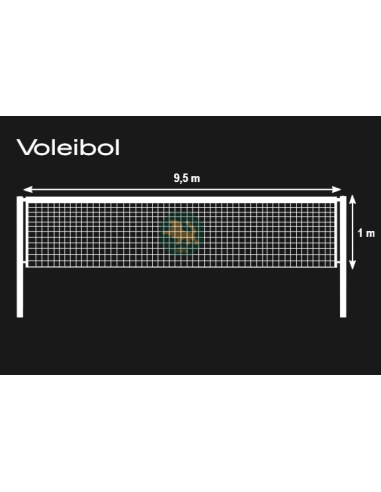 RED VOLEIBOL PRO LÍNEA ORO NEGRO 4mm (PP)