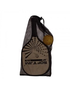 JUEGO PALAS PICKLEBALL MADERA CON PELOTA Y FUNDA 2