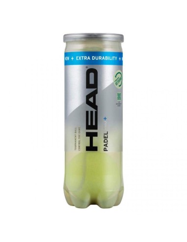 BOTE 3 PELOTAS HEAD PADEL PRO +