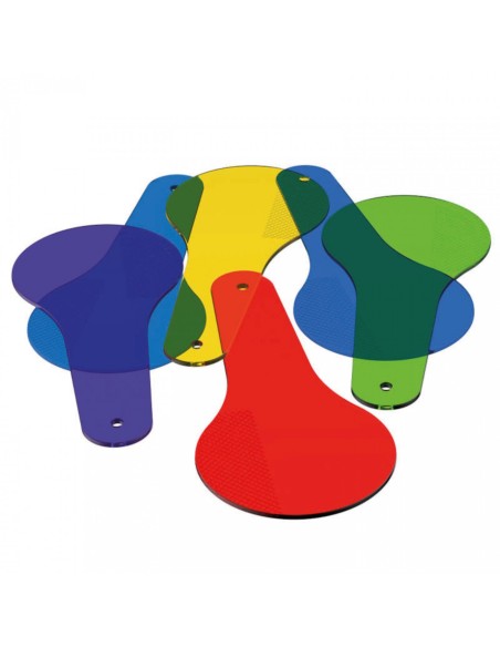 JUEGO DE 6 PALETAS DE COLORES TRANSPARENTES