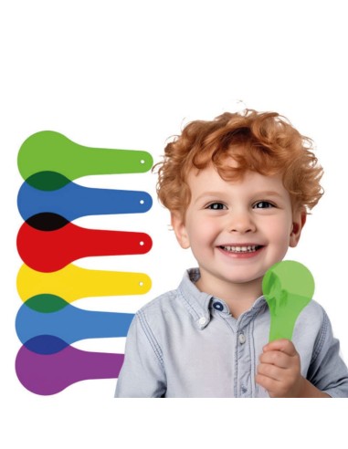 JUEGO DE 6 PALETAS DE COLORES TRANSPARENTES