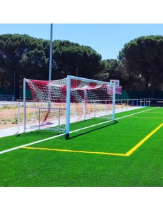 JUEGO PORTERÍAS ALUMINIO FÚTBOL 11 120X100 ABATIBLES CON...