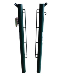 JUEGO POSTES TENIS O PÁDEL METÁLICOS FIJOS REDONDOS