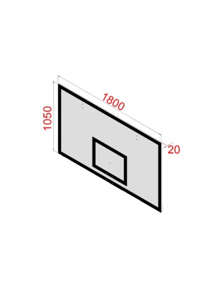 TABLERO BALONCESTO POLIÉSTER 20MM